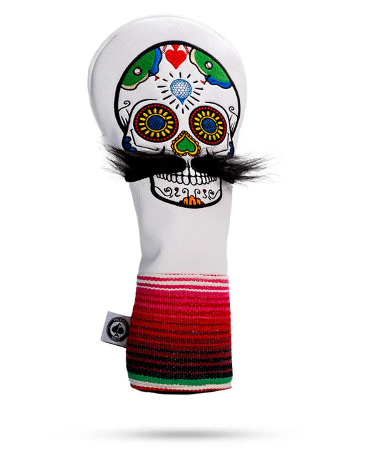 MUSTACHE SUGAR SKULL - Fairway Cover White