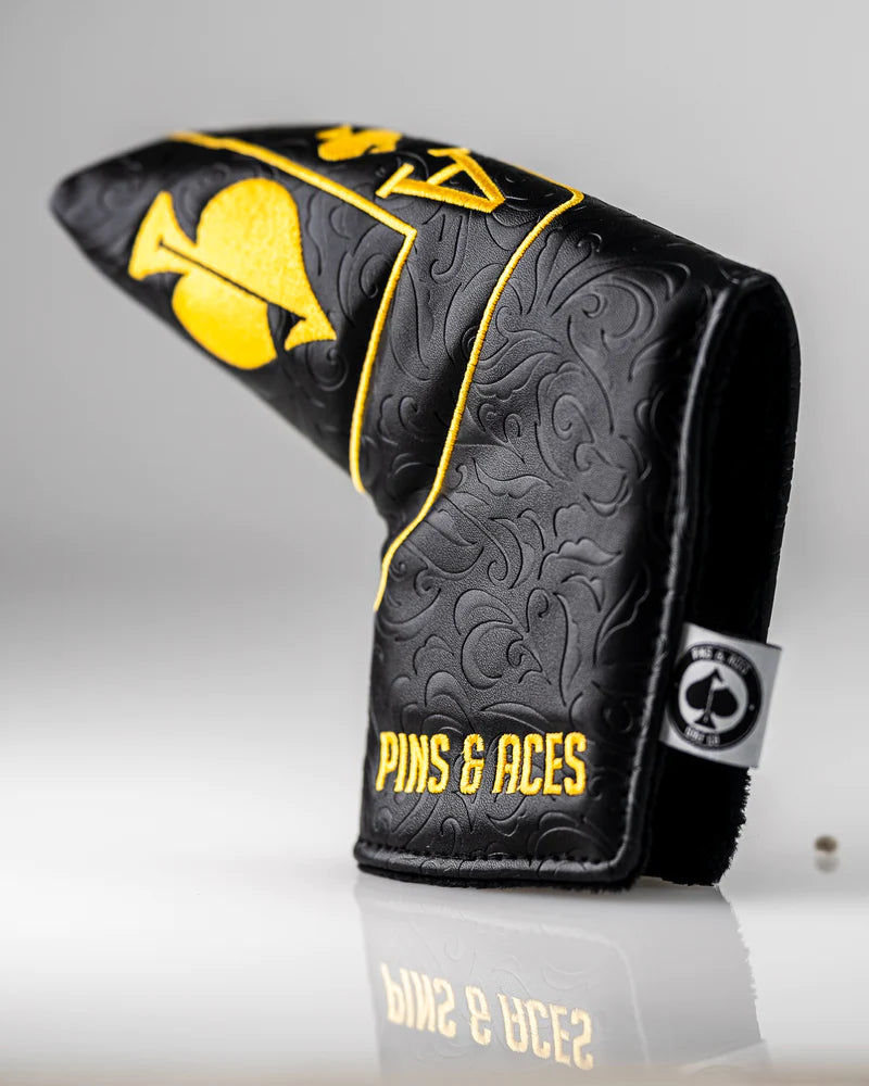 Black/Gold Ace of Spades - Blade Putter Cover