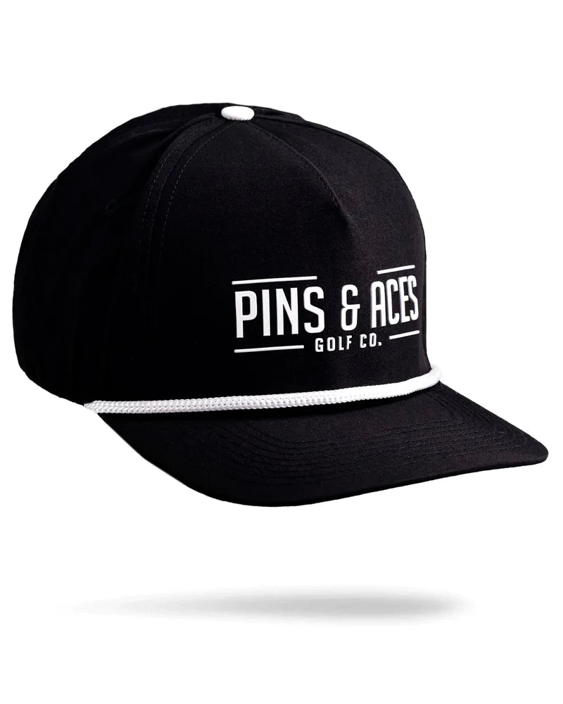 PINS & ACES LOGO SNAPBACK - BLACK