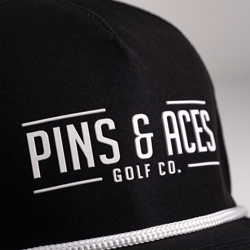 PINS & ACES LOGO SNAPBACK - BLACK