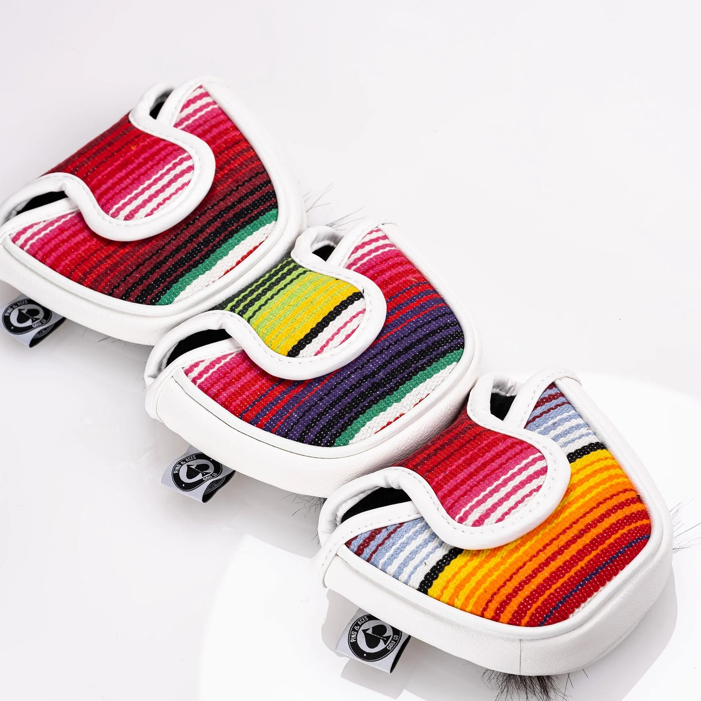 Mustache Sugar Skull - Mallet Putter Cover in White