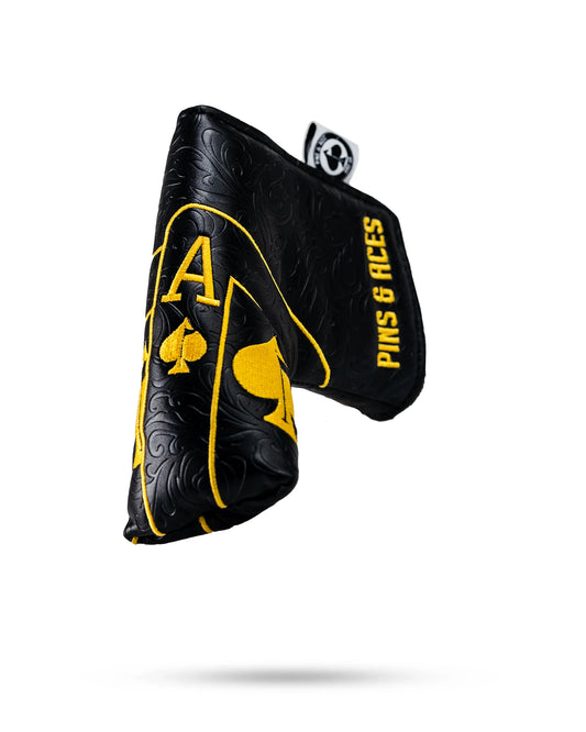 Black/Gold Ace of Spades - Blade Putter Cover