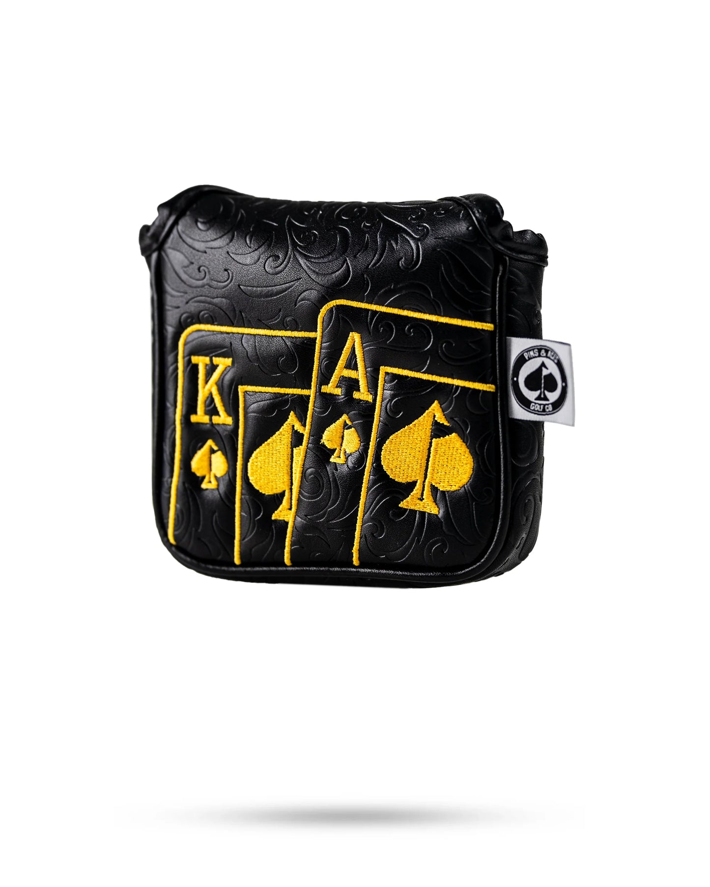 Black/Gold Ace of Spades - Mallet Putter Cover